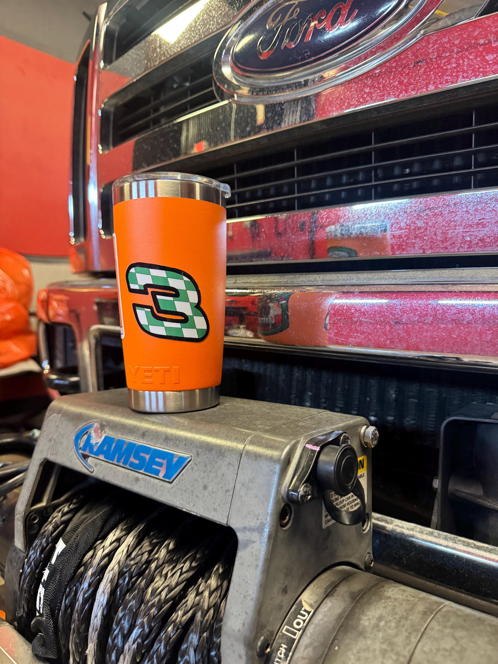 Checkered 3 Sticker 3”