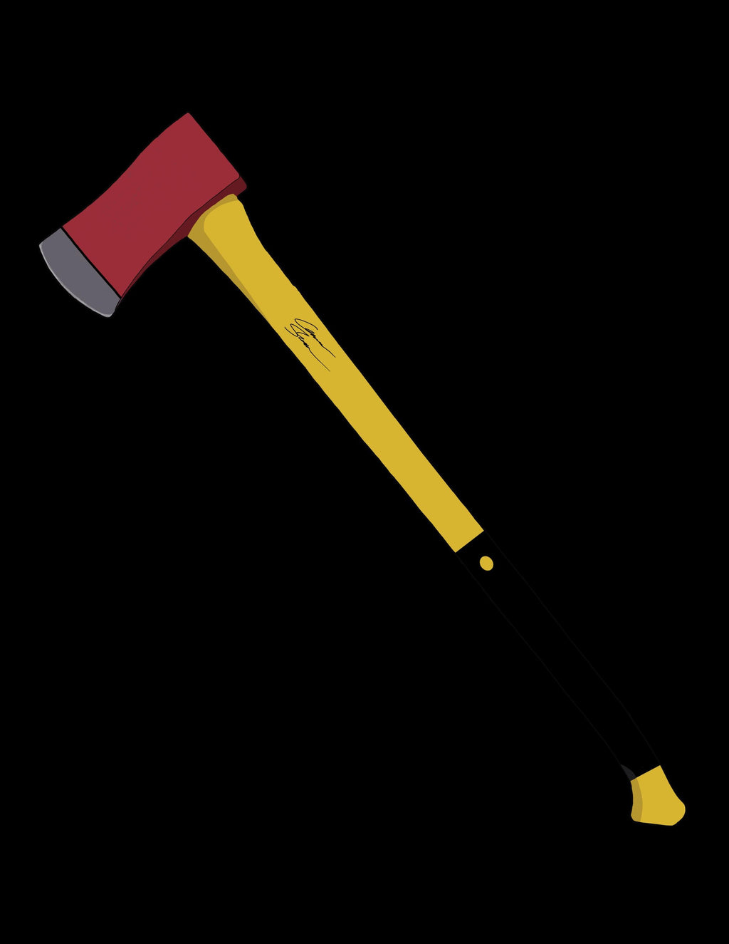 Flathead Axe Sticker 3”