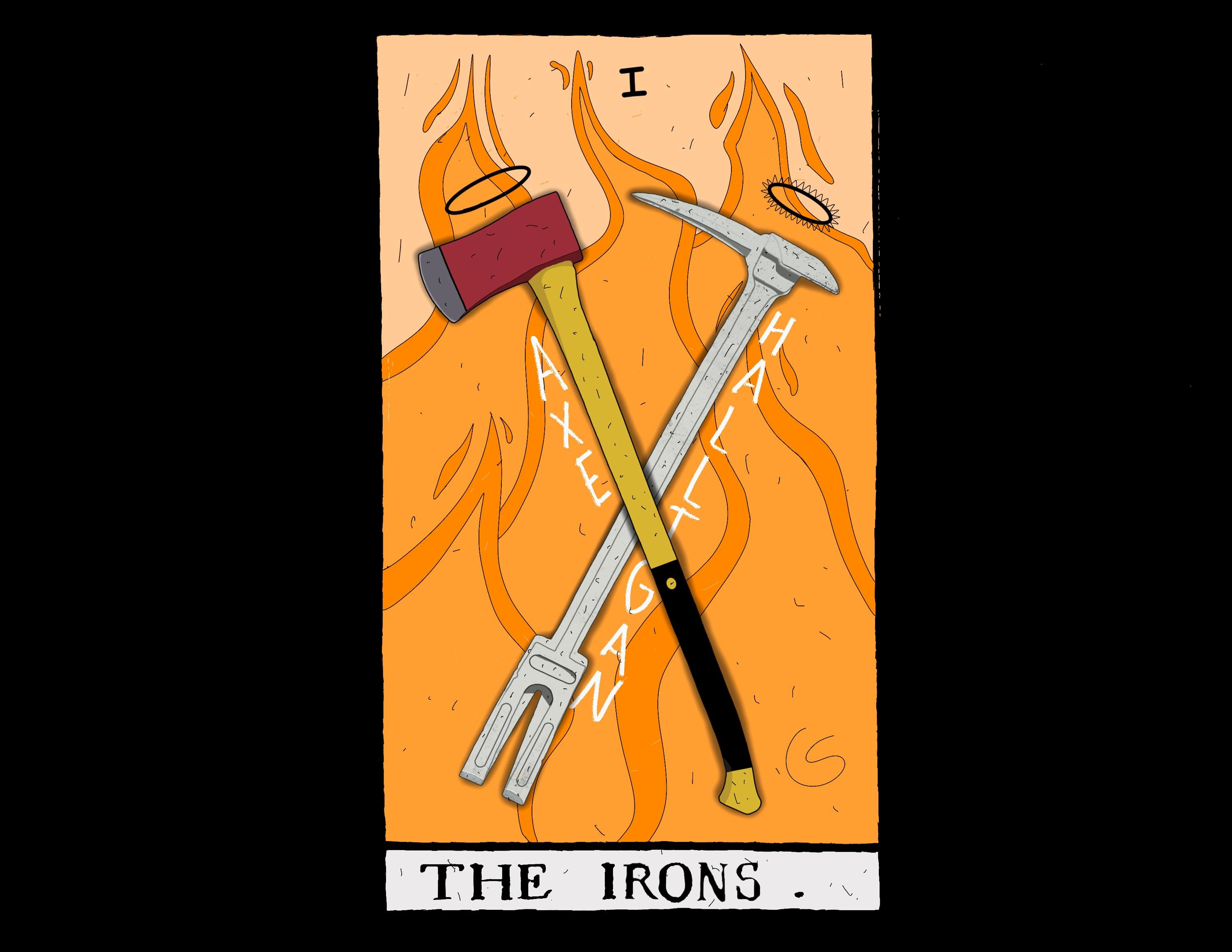 The Irons Tarot Sticker 3”