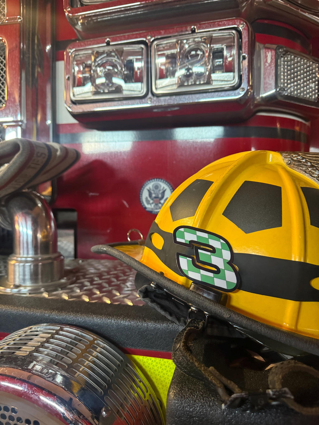 Checkered 3 Sticker 3”