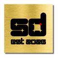 Gold Square Stickers