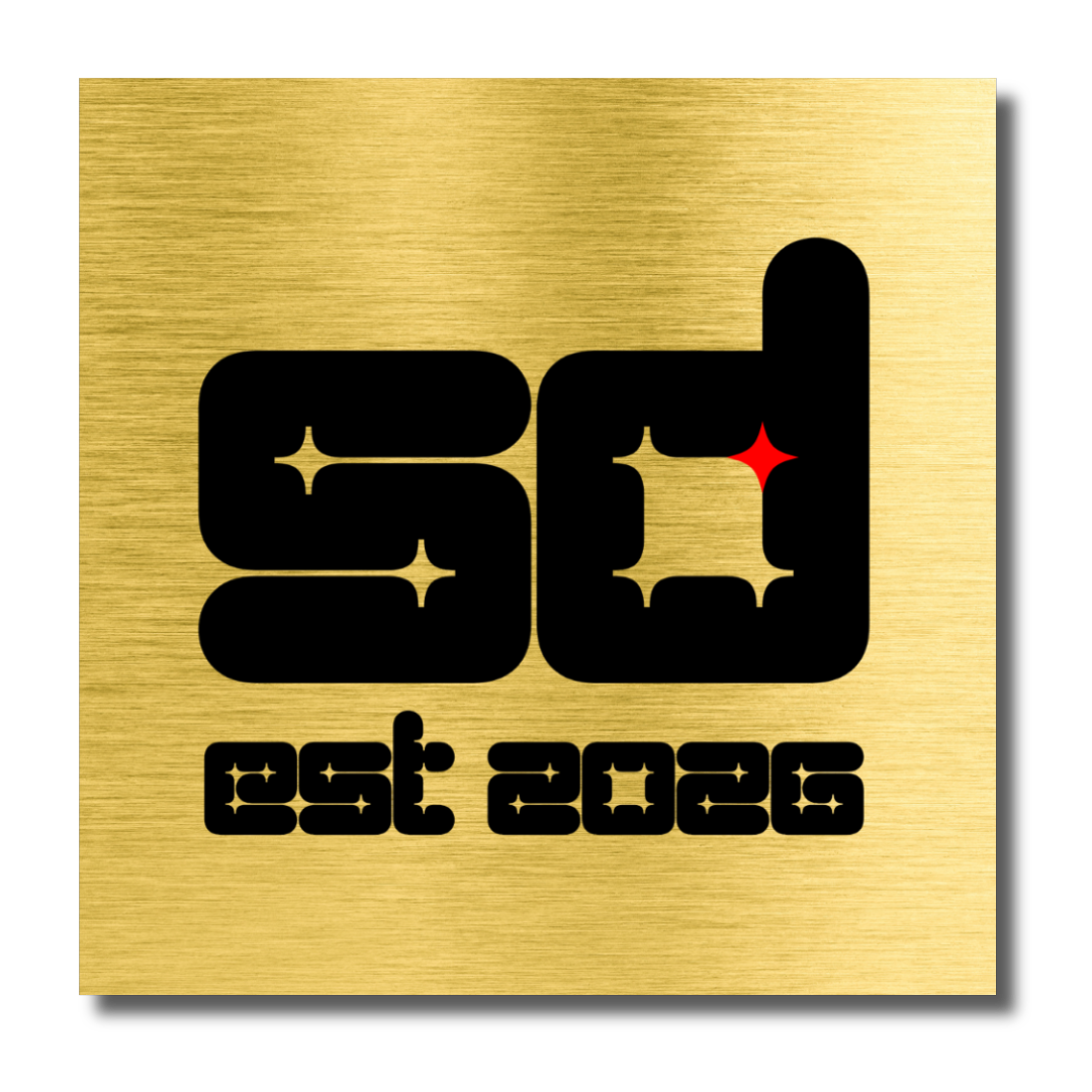 Gold Square Stickers
